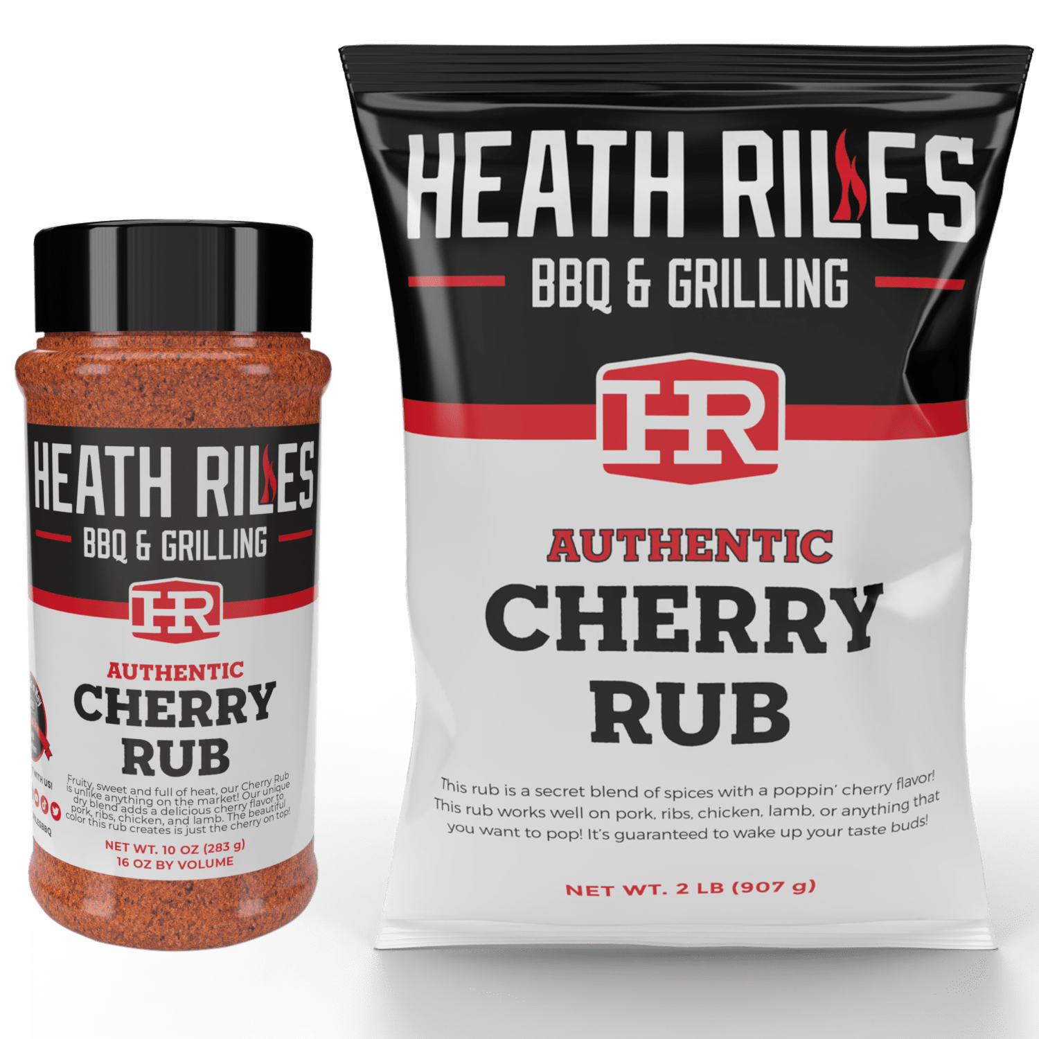 Heath Riles BBQ: Cherry Rub Shaker and Refill Combo