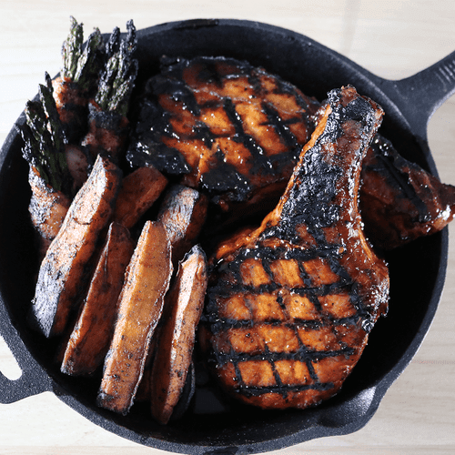 Double-Cut Bone-In Pork Chops | Golden's Cast Iron Cooker