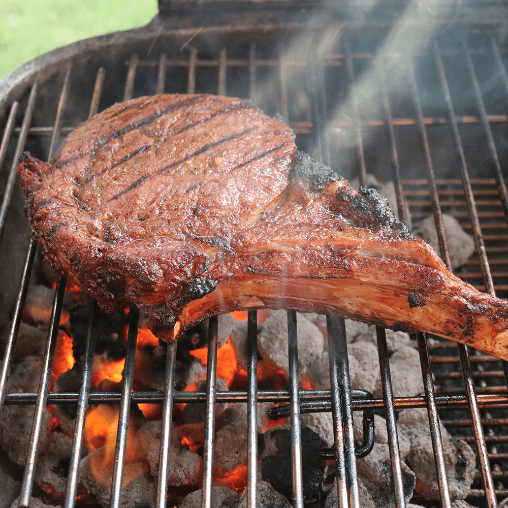 Grilling a tomahawk outlet steak