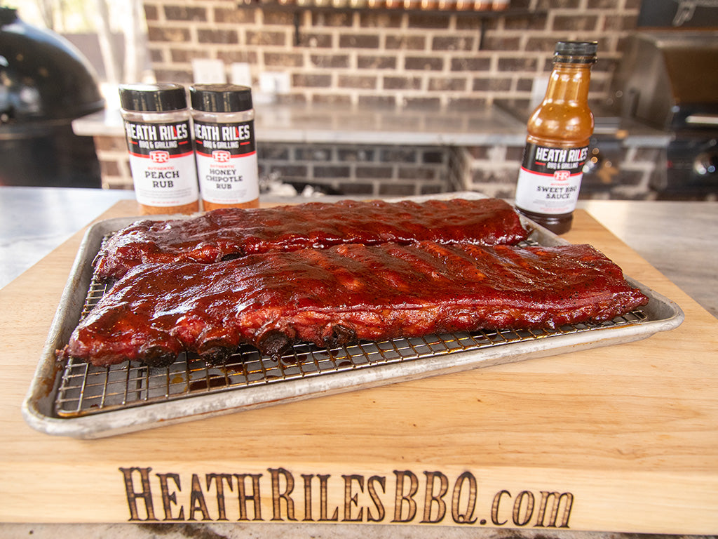 Honey Peach St. Louis Style Ribs on the Traeger Ironwood 885