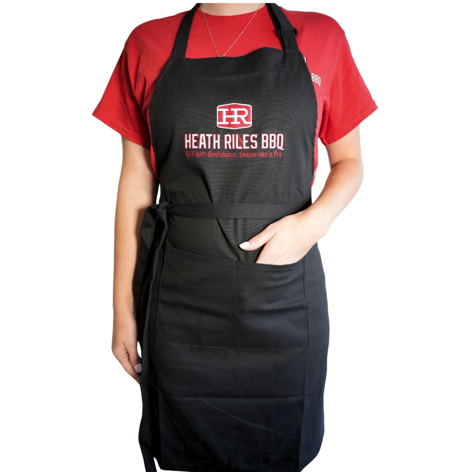 Heath Riles BBQ Embroidered Logo Apron - "Grill With Confidence. Season Like a Pro."